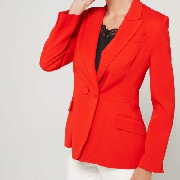 IPEKYOL Jackets & Blazers - IPEKYOL Red Pocket Detail Career Blazer